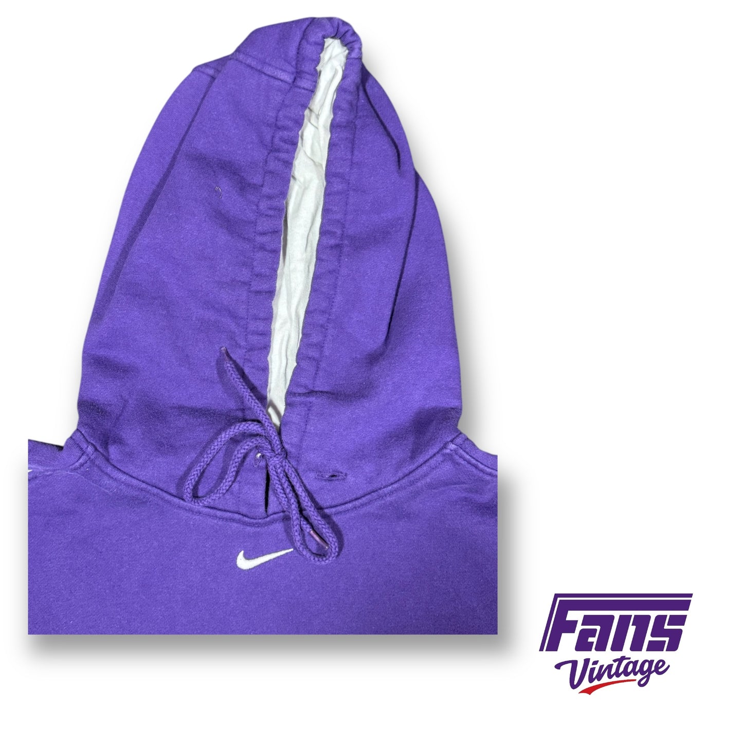 Unique TCU Basketball Team / Player Issued Y2K Vintage Nike Center Swoosh Hoodie