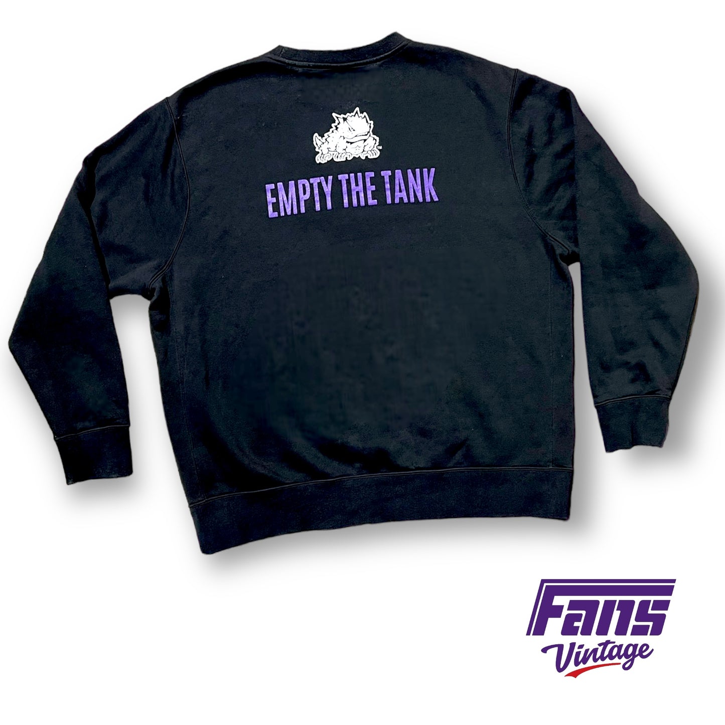 RARE - TCU Football Team Exclusive! Custom Nike “Determined to Give Em Hell / Empty the Tank” Premium Crewneck Sweater
