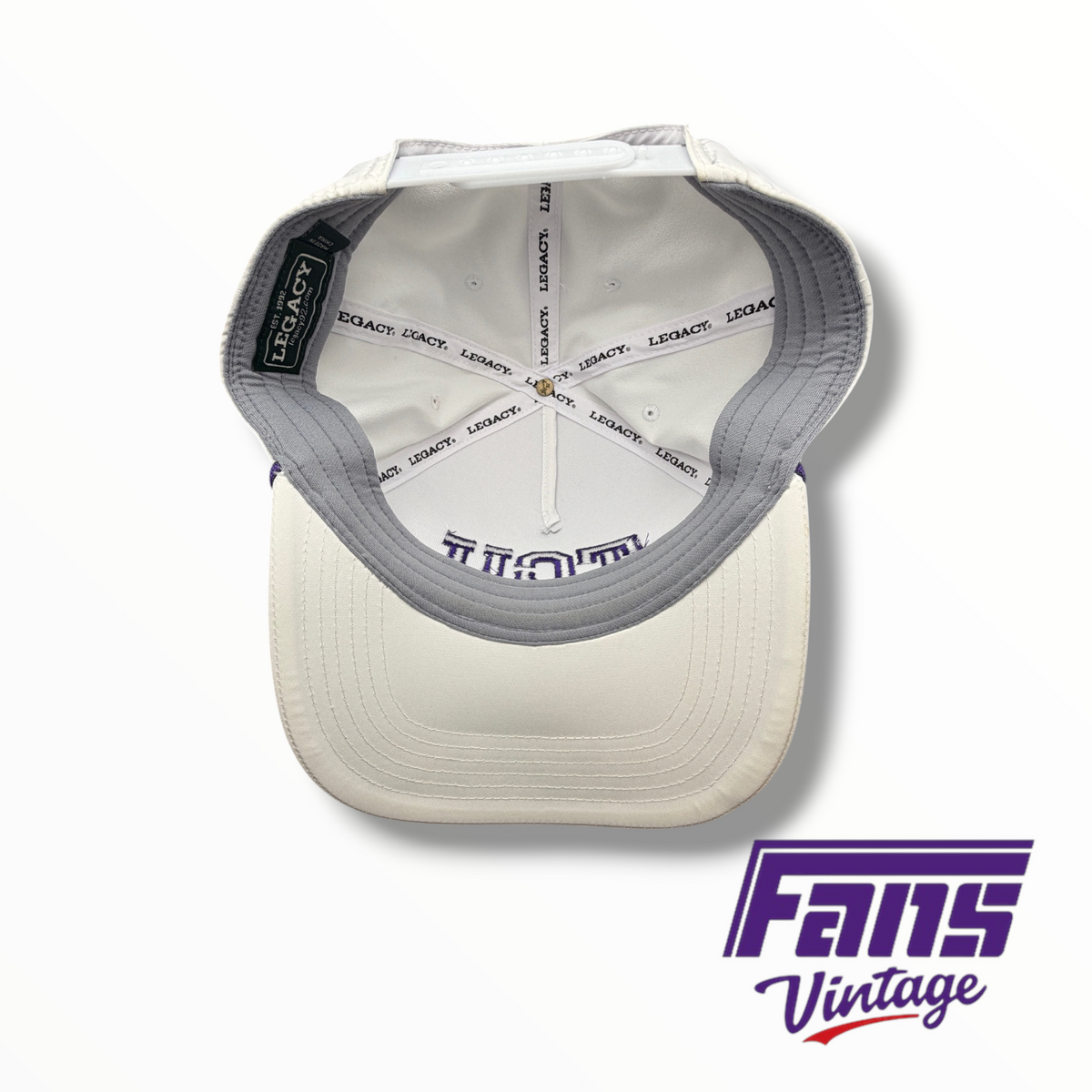 TCU Structured White SnapBack Rope Hat
