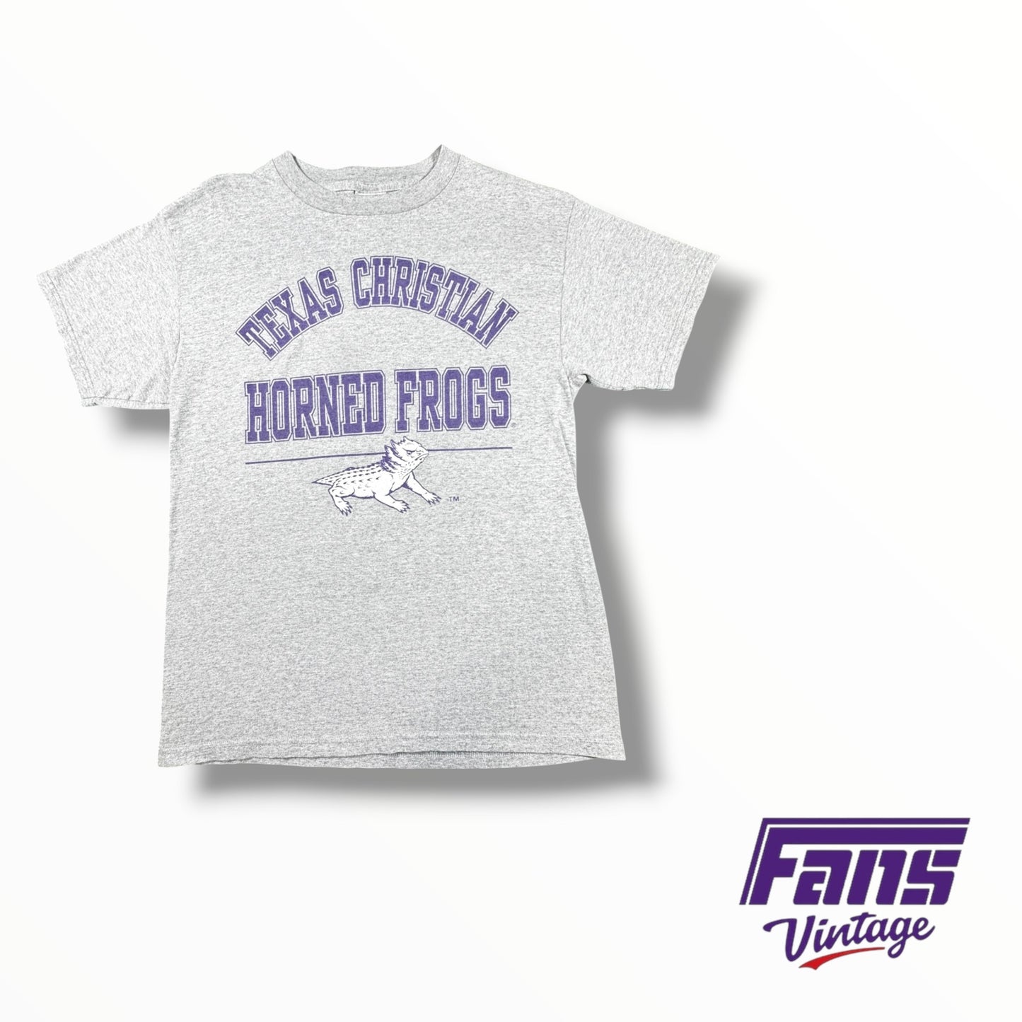 Vintage Texas Christian Horned Frogs Tee with old school logo