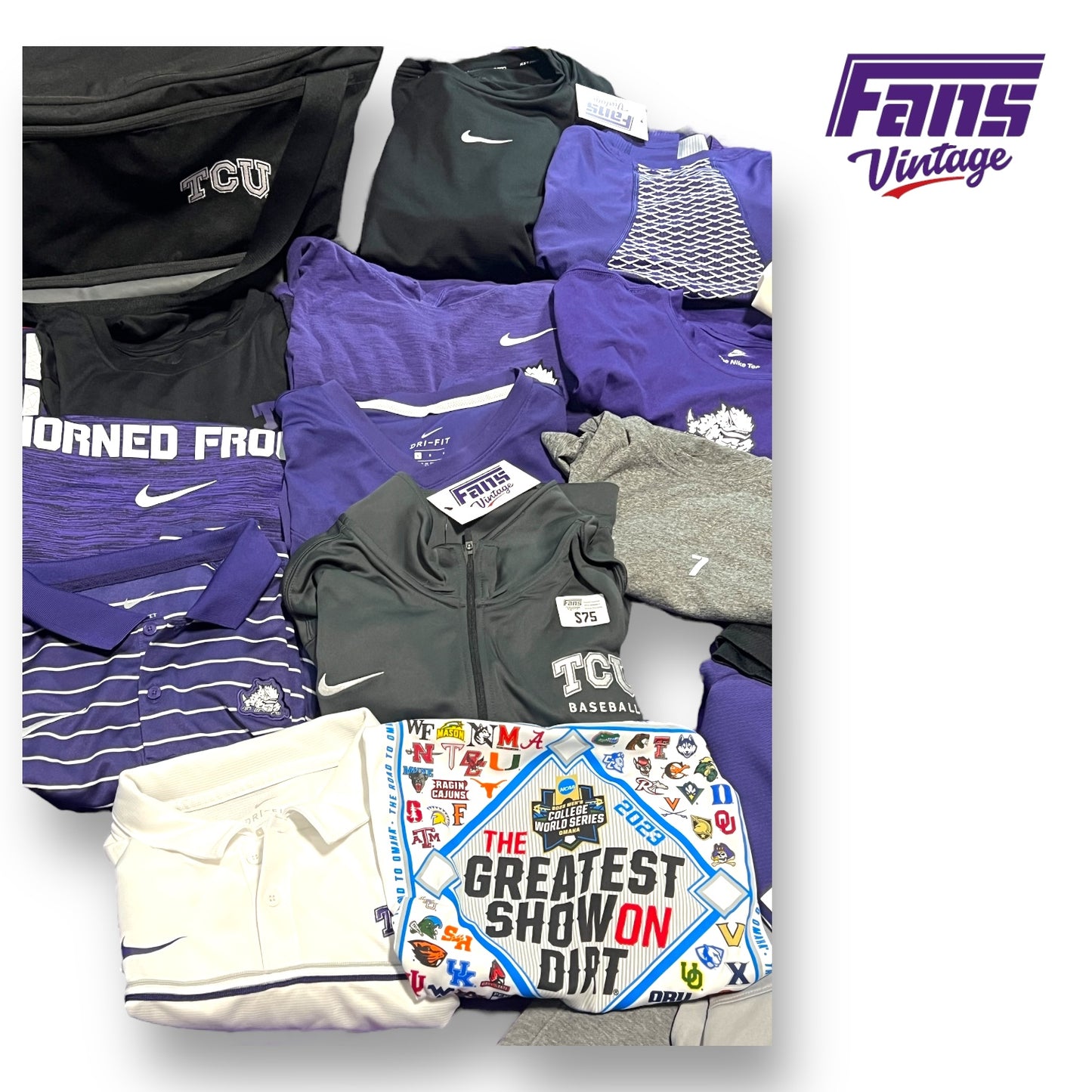 TCU Baseball Team Exclusive Player Issue Mega Bundle - Size Large