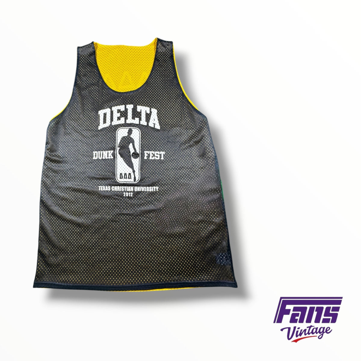 Vintage TCU Sorority Delta Delta Delta Reversible Dunk Fest Basketball Jersey