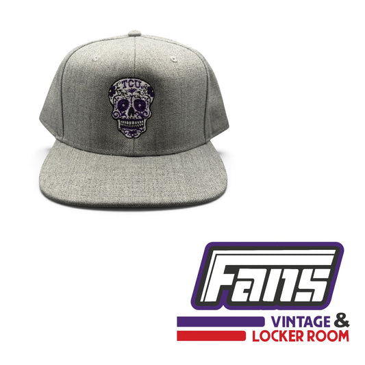 TCU Sugar Skull Flat Bill SnapBack Hat