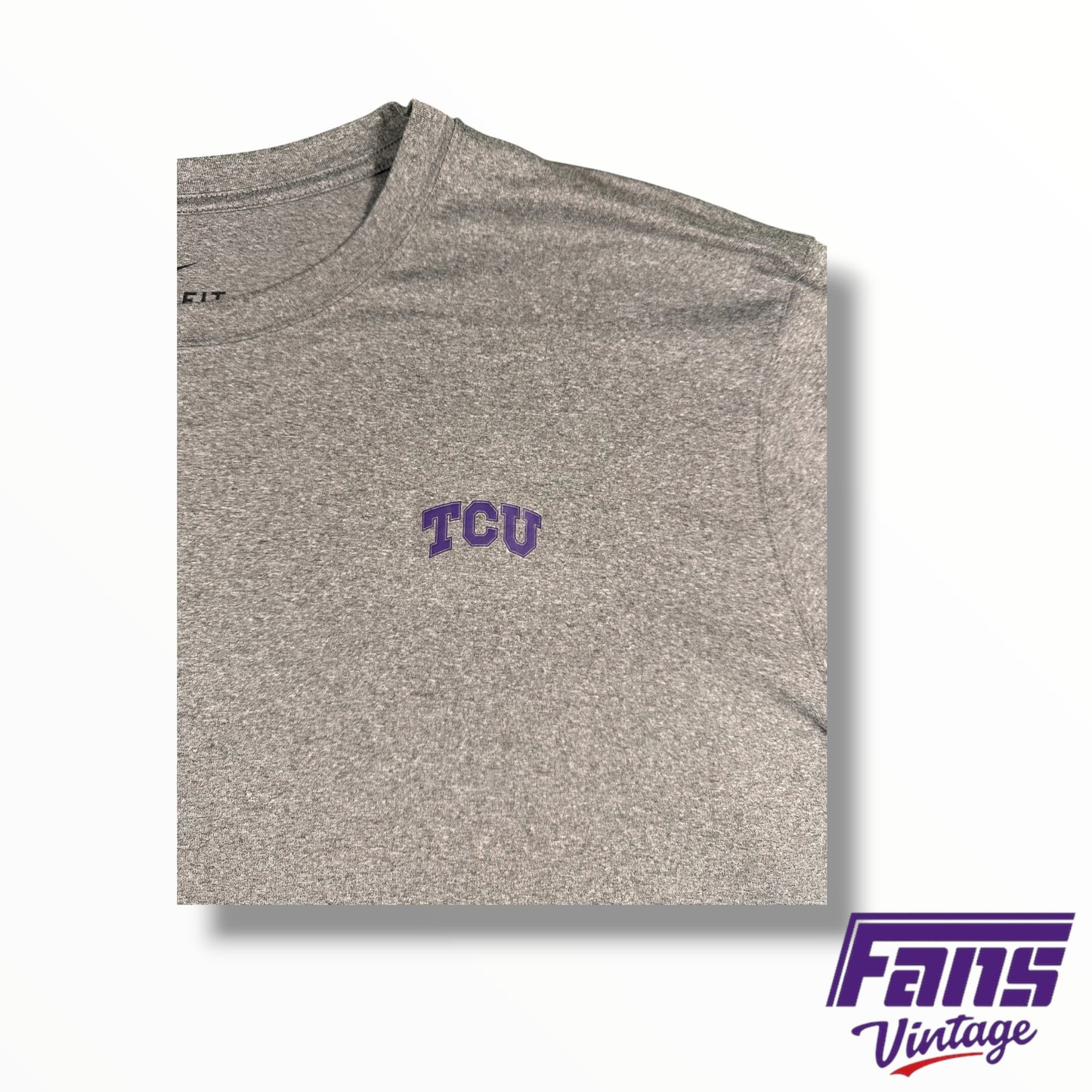 TCU Football Team Issued Nike Dri-Fit Gray Training Tee