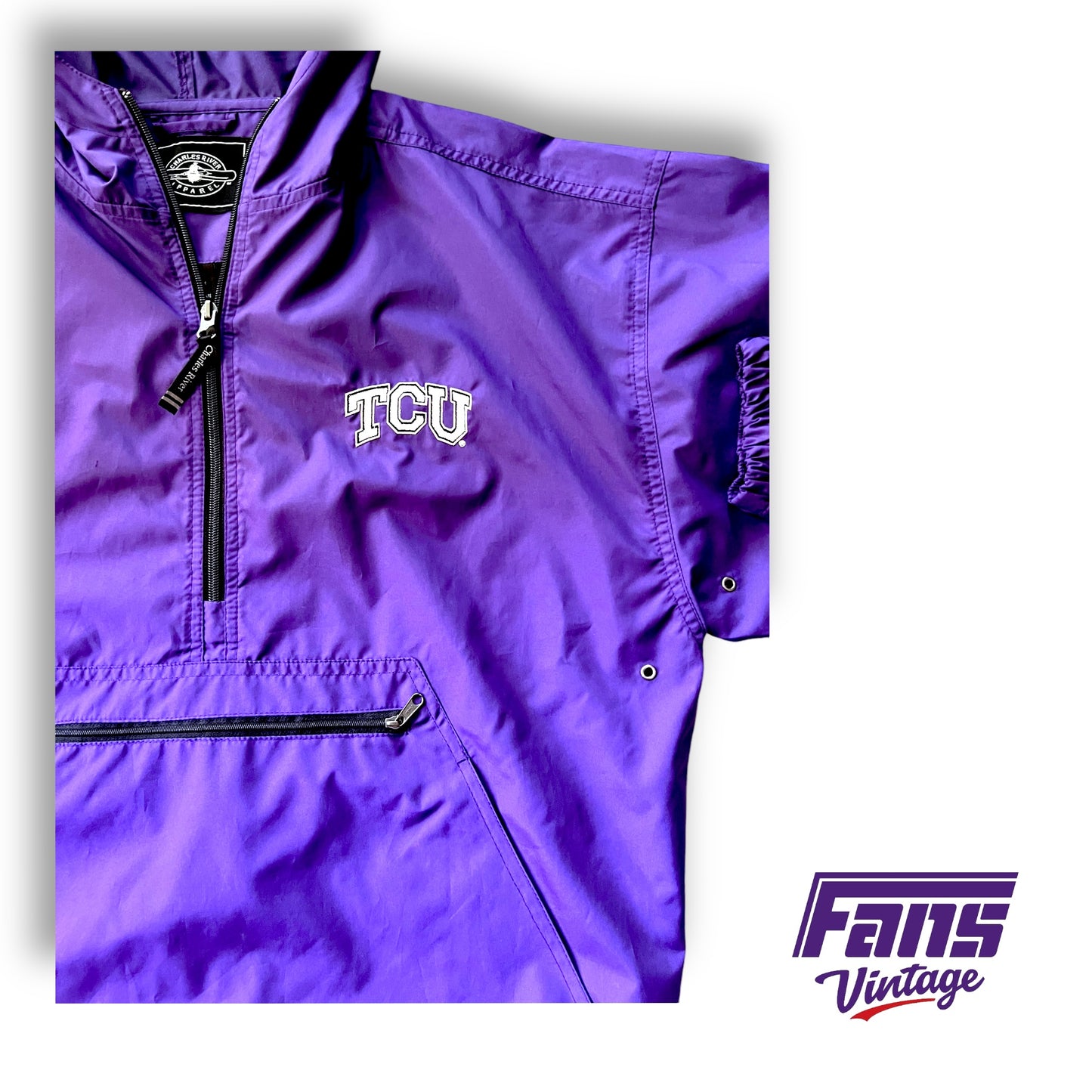 Awesome Pack & Go TCU Pullover Anorak Style Rain Wind/Rain Jacket with cool details!