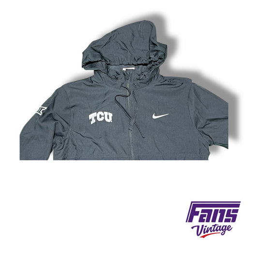 TCU Nike Team‑Issued Grey Nylon Travel Suit - Zip up jacket and pants
