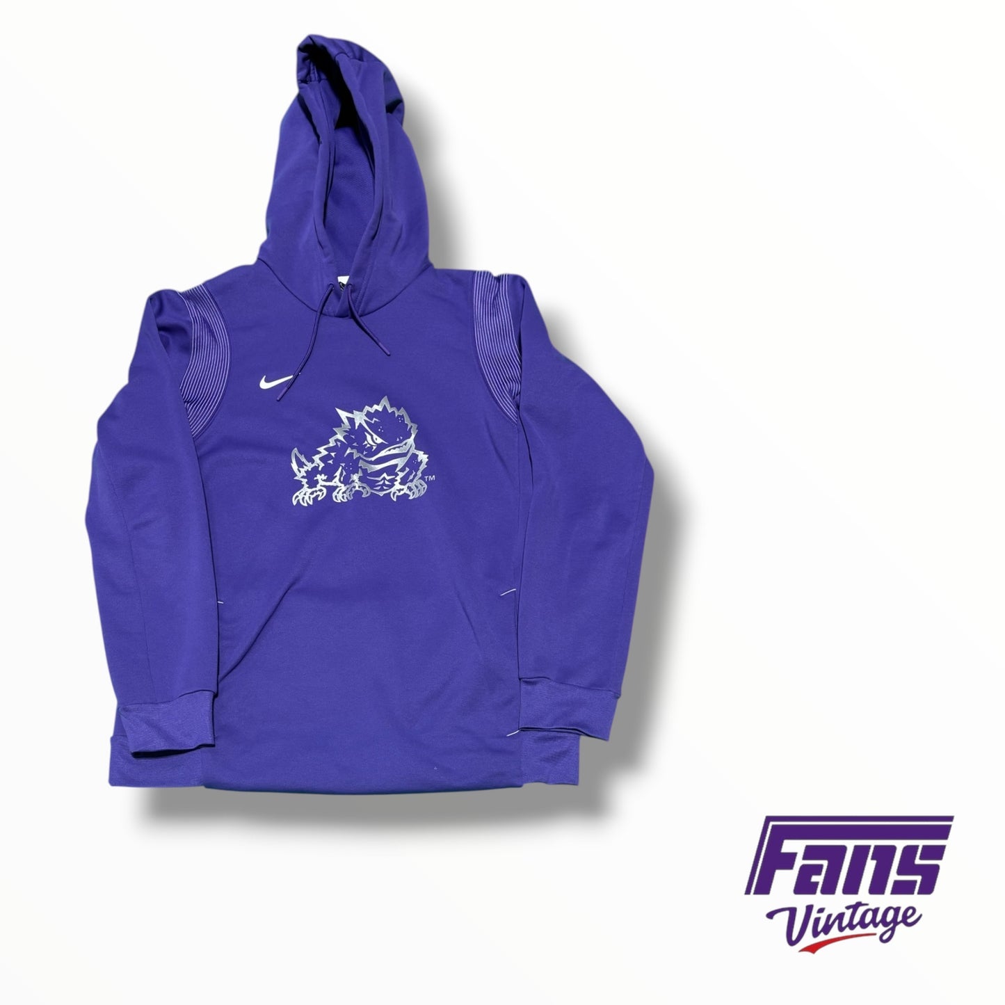 TCU Nike Team Issued Metallic Frog Logo Hoodie