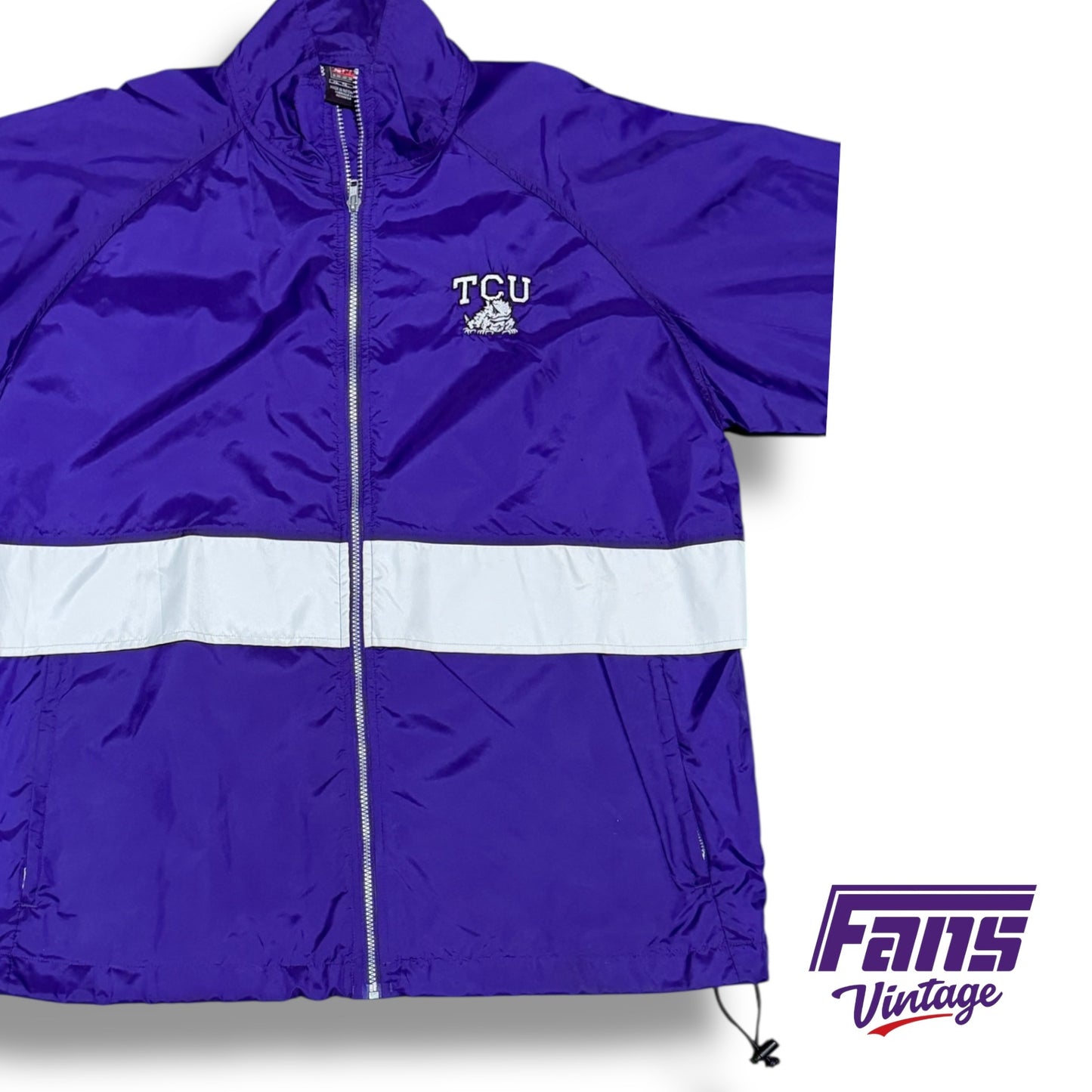 Vintage TCU Team Issue Nike Y2K Era Windbreaker Jacket