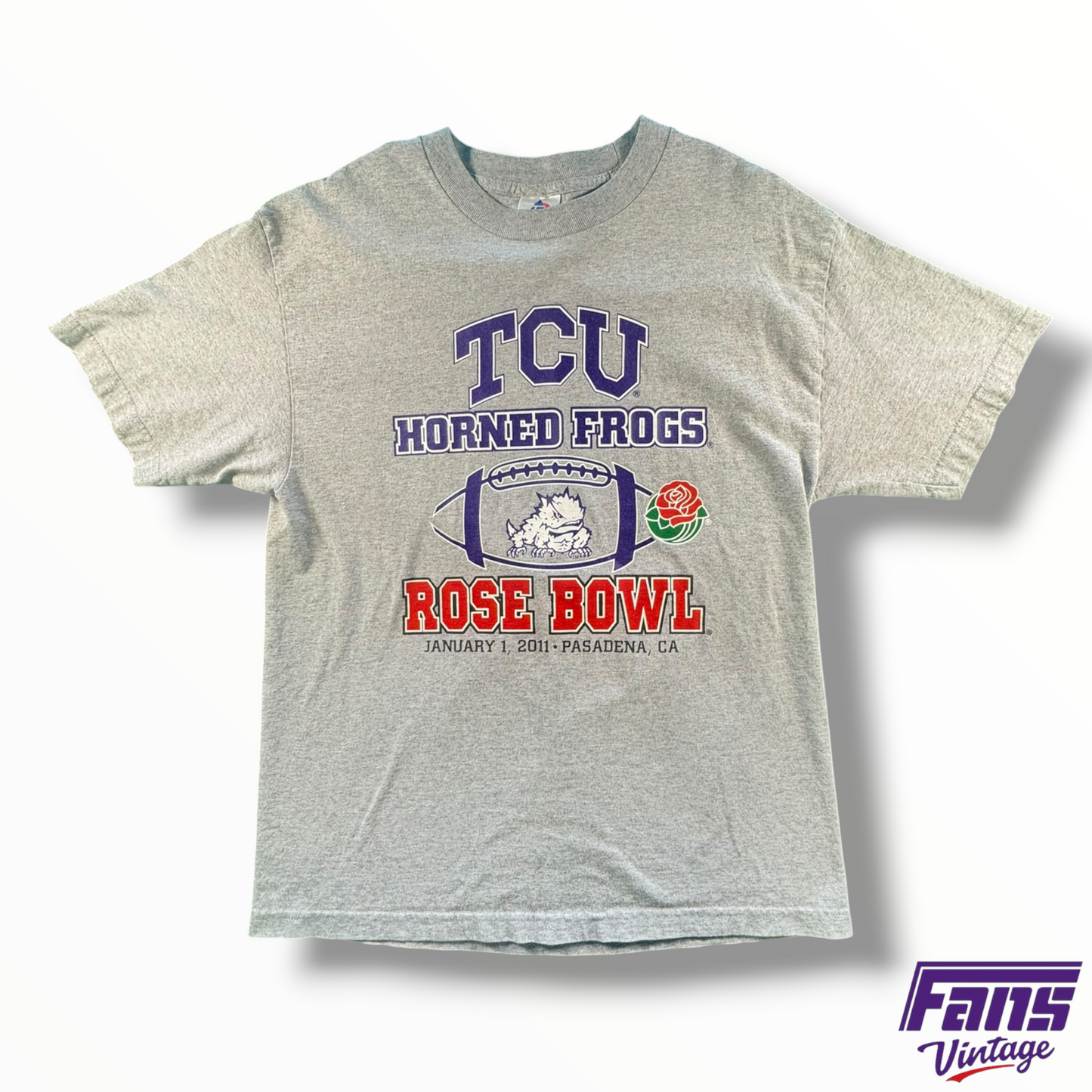 Vintage TCU Rose Bowl Football Double Sided Tee