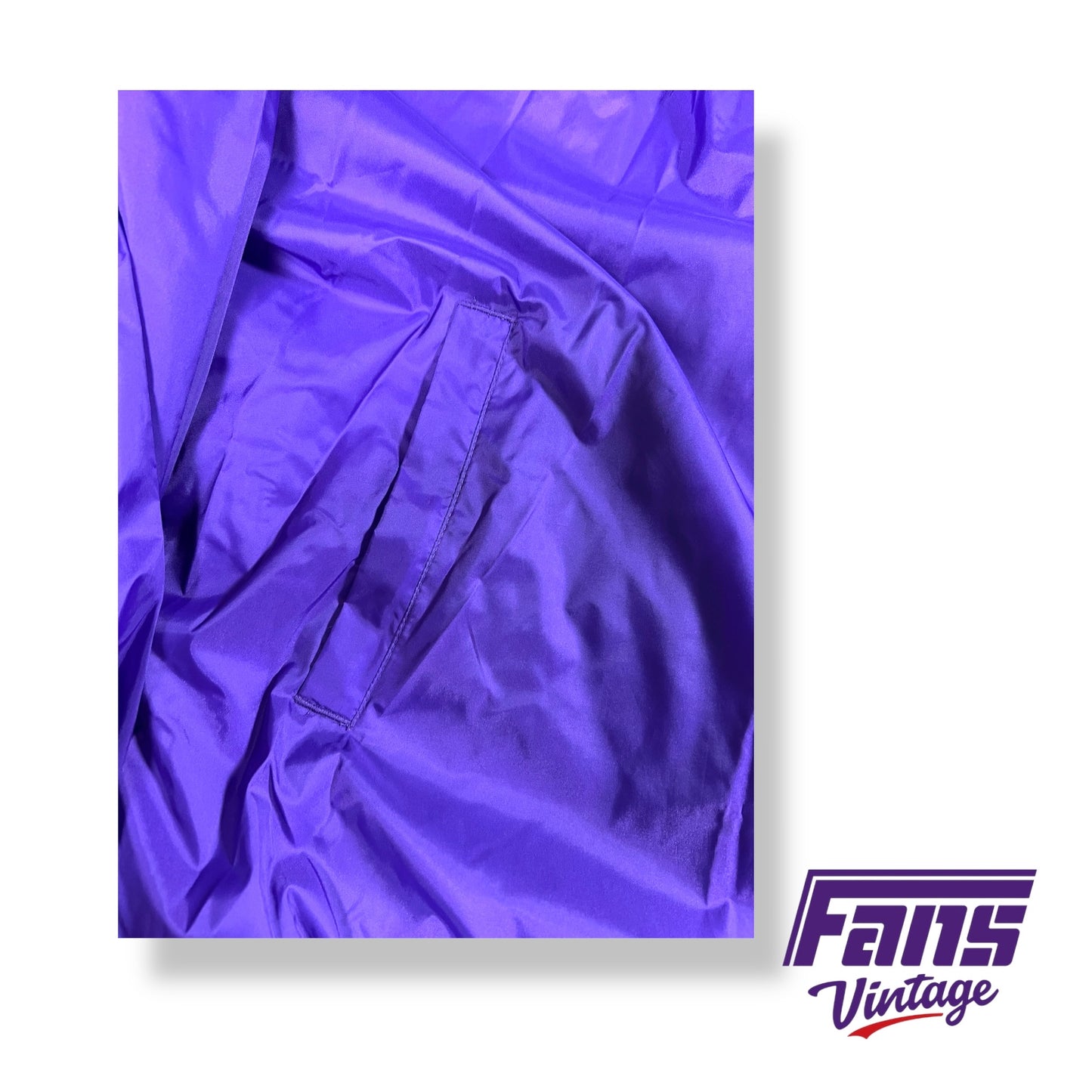 Custom TCU Vintage Style hooded sideline jacket with Flying T Logo