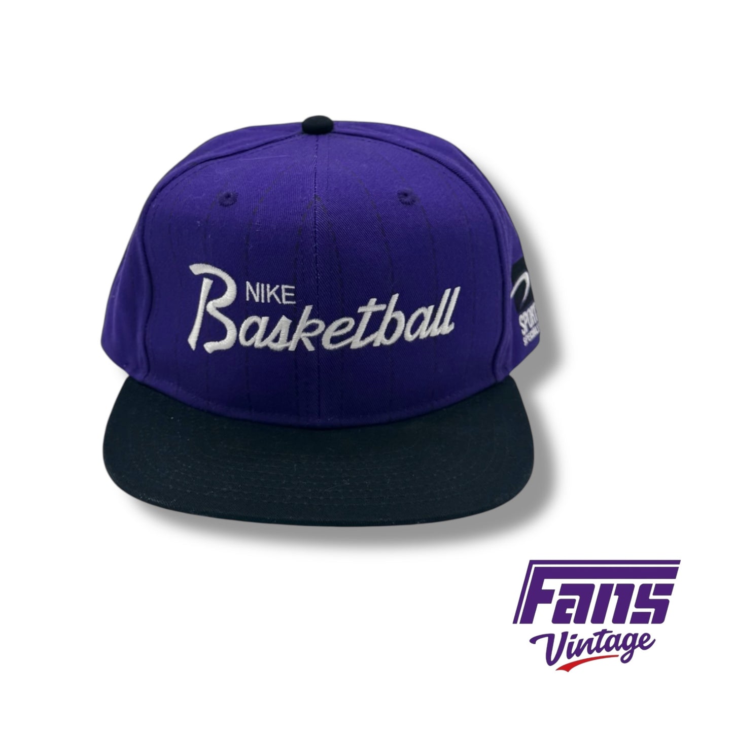 RARE TCU Nike Team Issued Player Exclusive Basketball 90s Style Sports Specialties Script Flatbrim SnapBack Hat