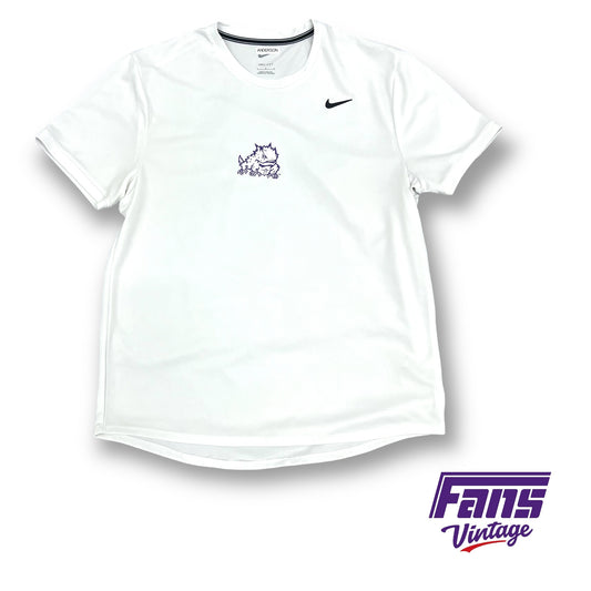 TCU Football Team Issue Nike Drifit Training Tee with scooped hem