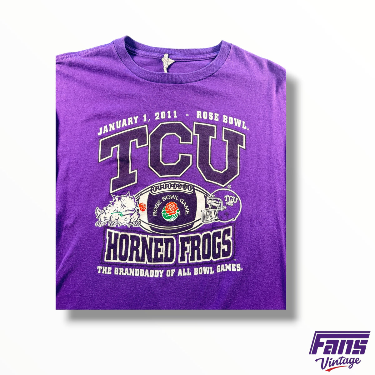 Vintage Rose Bowl TCU “The Grandaddy Of All Bowl Games” Long Sleeve Shirt