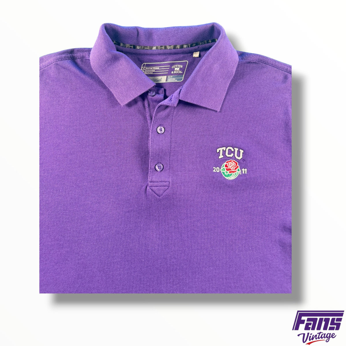 Vintage TCU Rose Bowl 2011 Cutter & Buck Polo Shirt
