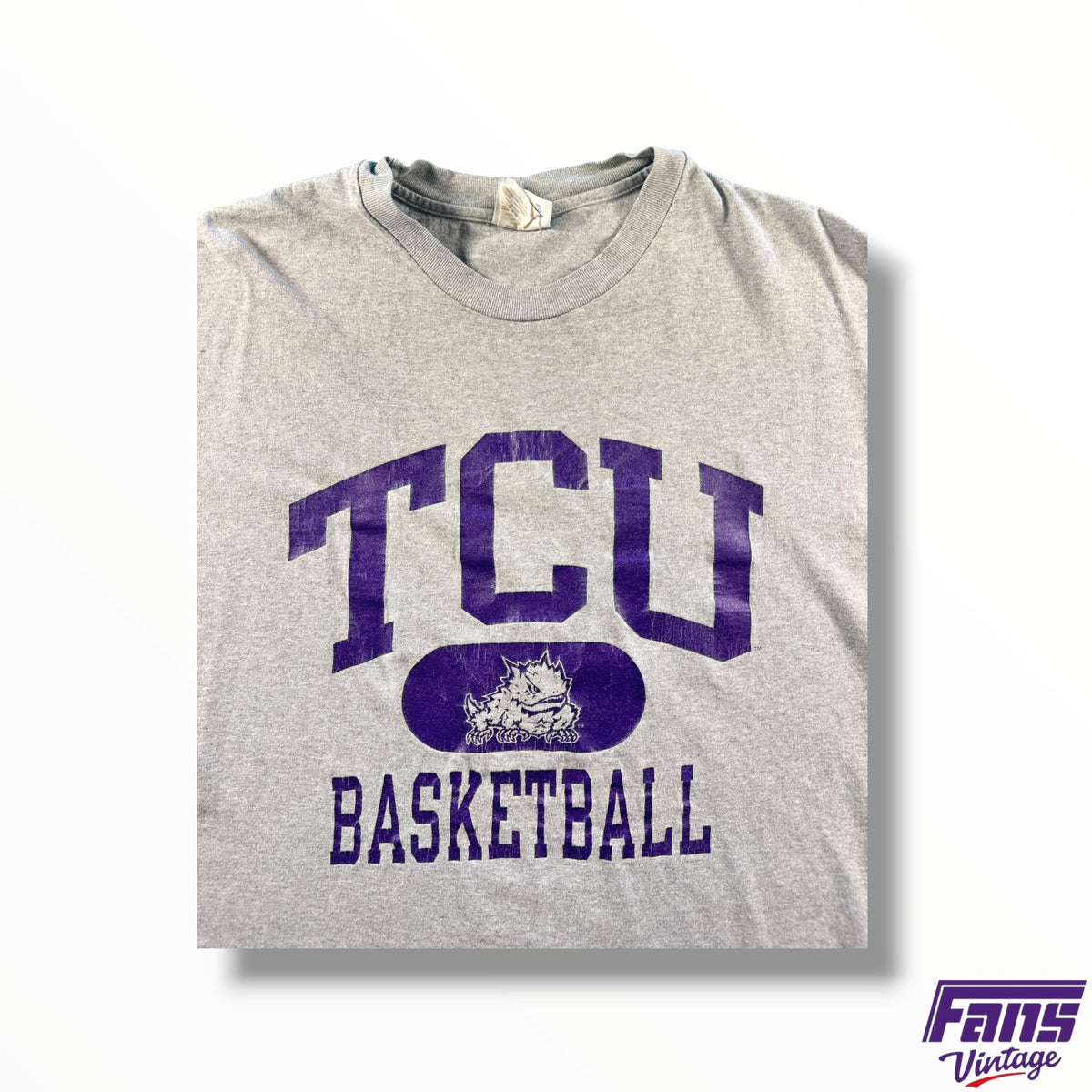 Vintage TCU 90s Champion Brand Basketball Tee
