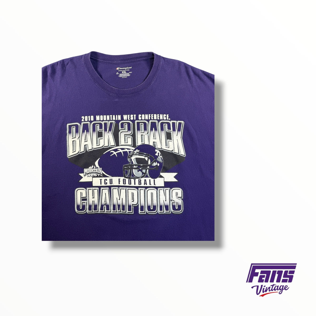 Vintage TCU 2010 Football Conference Champions ‘Back 2 Back’ Tee