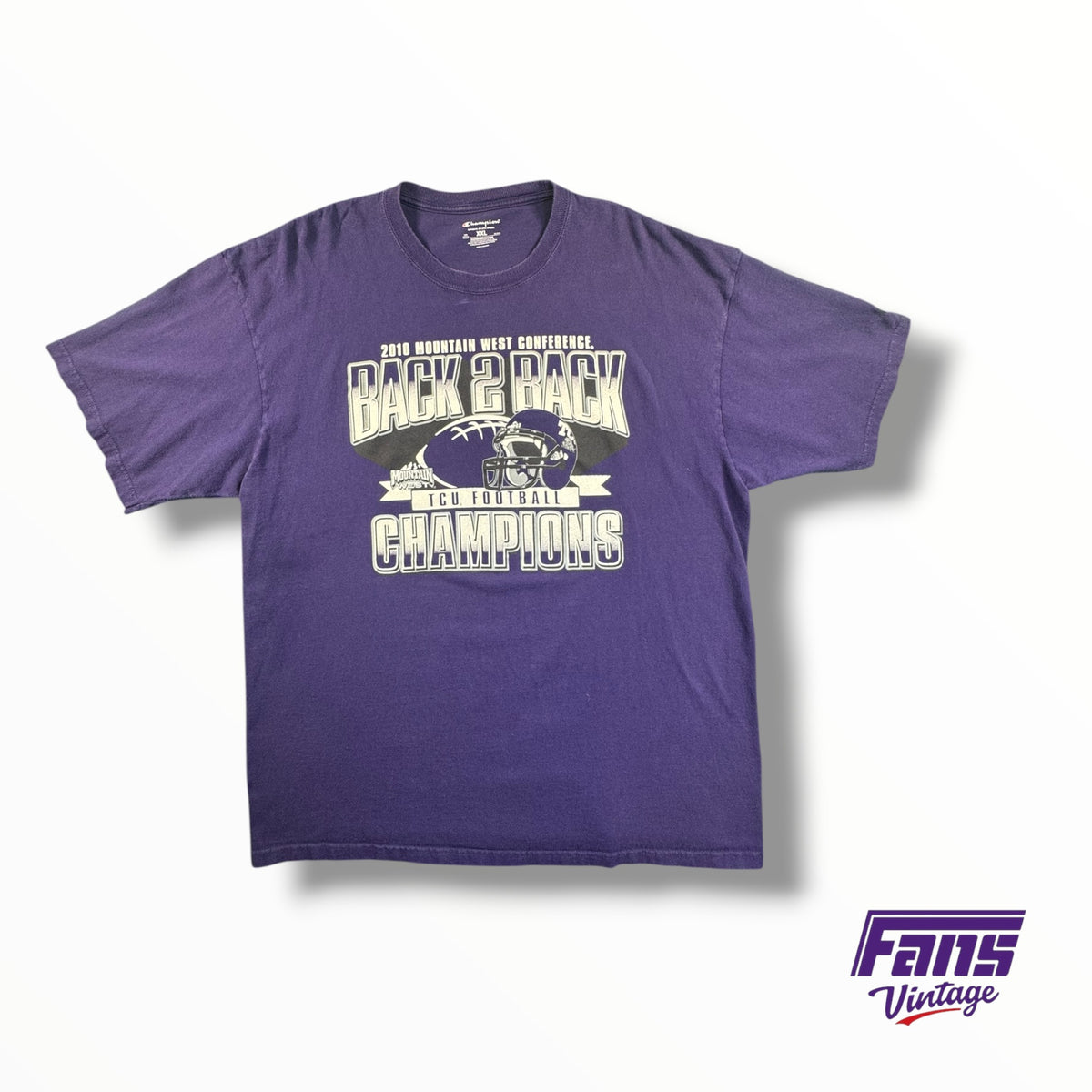Vintage TCU 2010 Football Conference Champions ‘Back 2 Back’ Tee