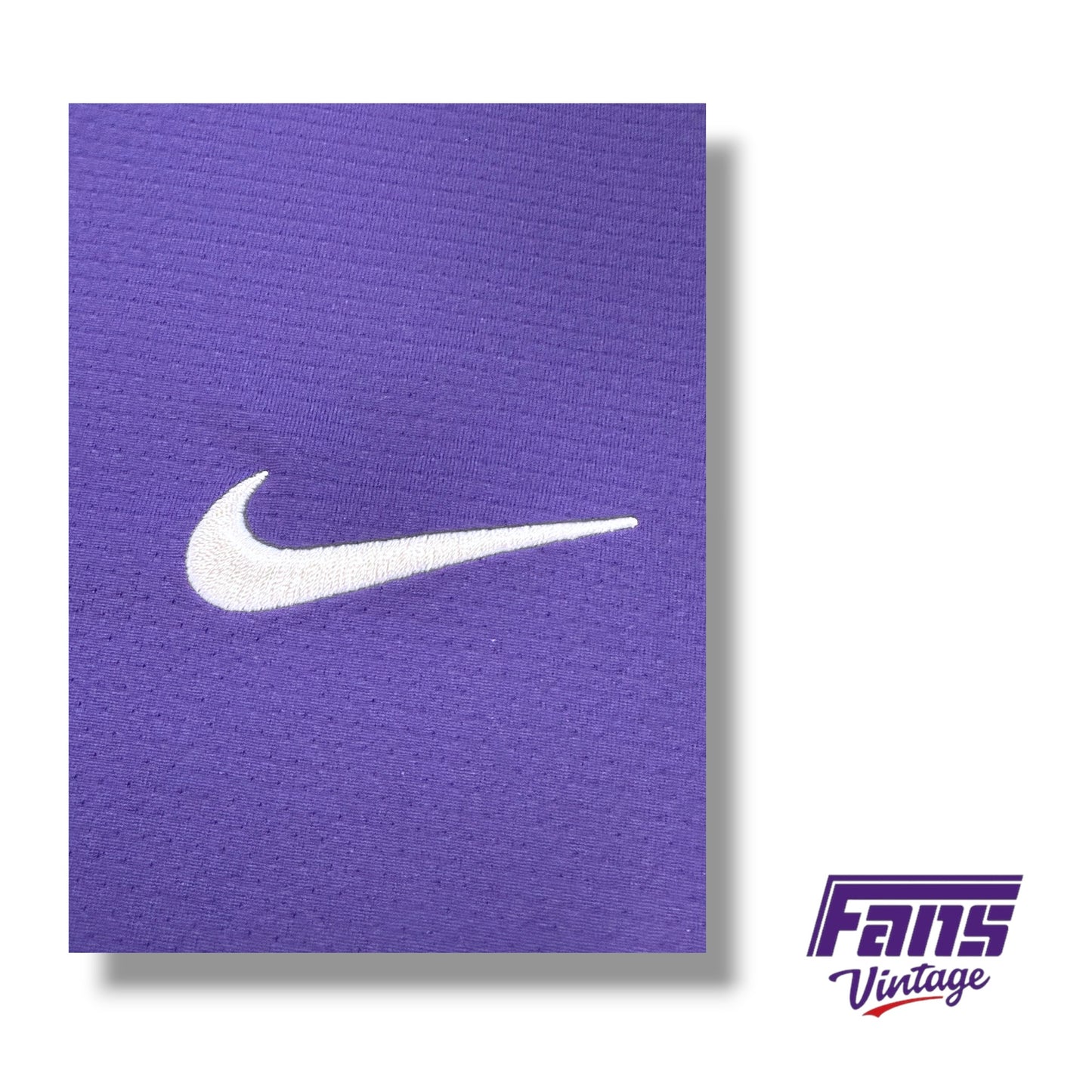 TCU Nike Team Issued Purple Training Shirt with Throwback Frogs script Logo