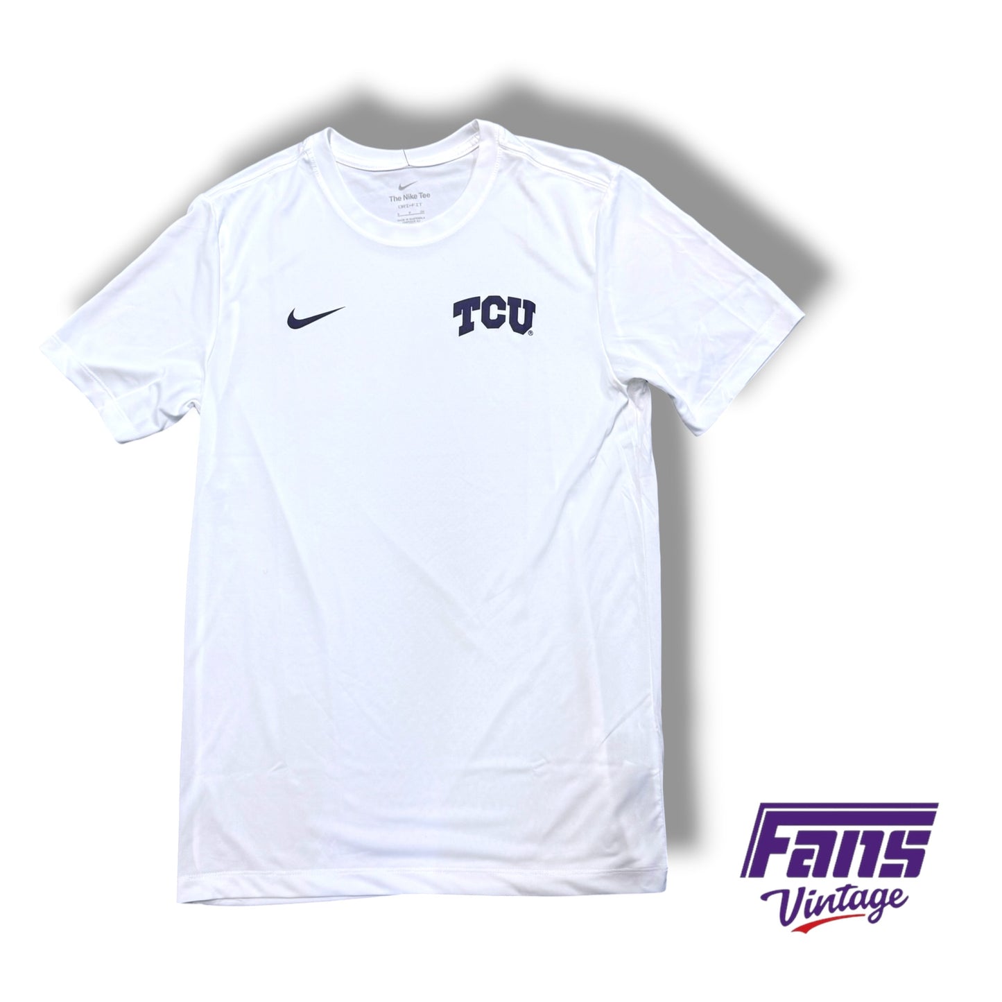 TCU Team Exclusive Nike Training Tee - White W/ Purple Logos