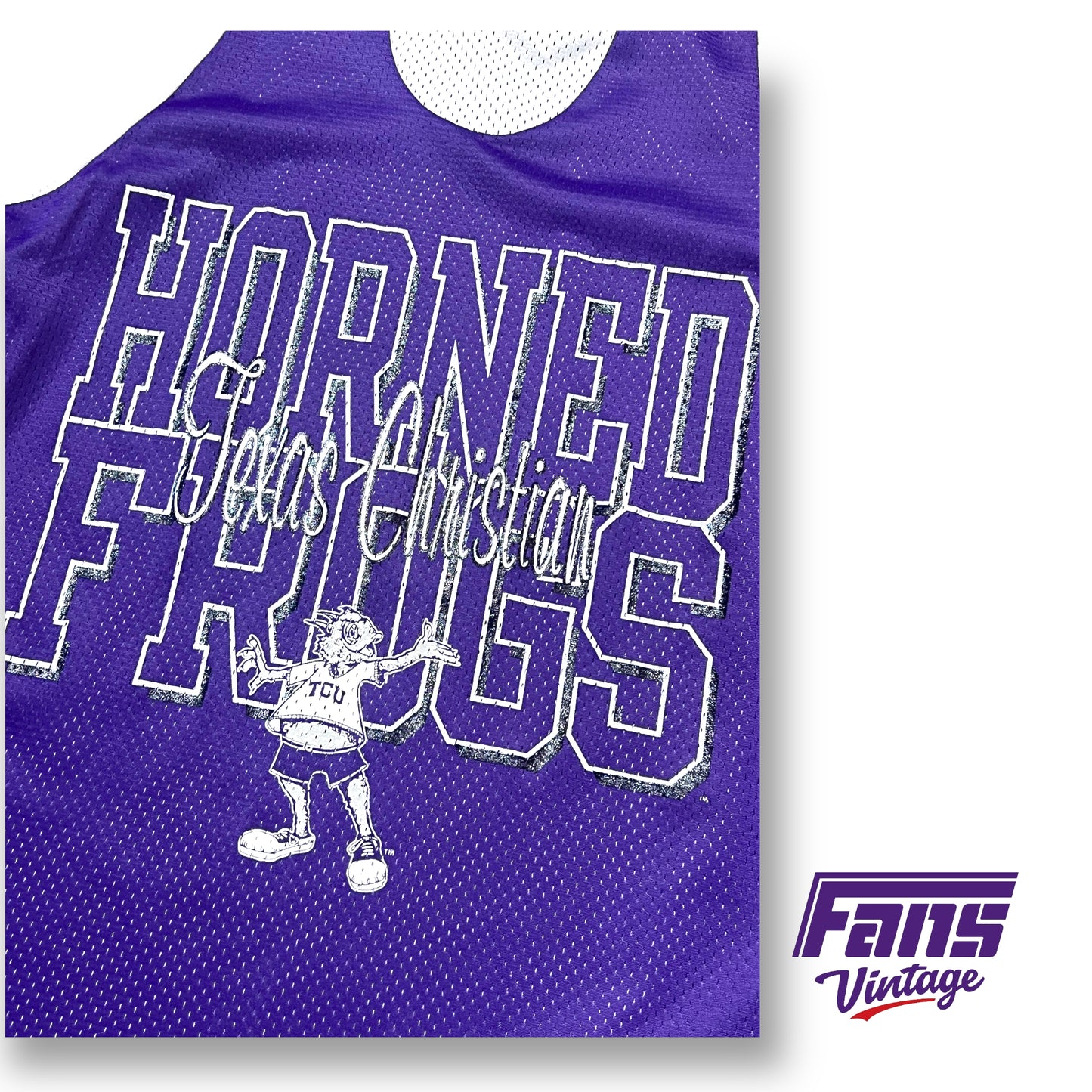 INSANE 90s Vintage TCU Basketball Jersey - Rare Horned Frog Logo!