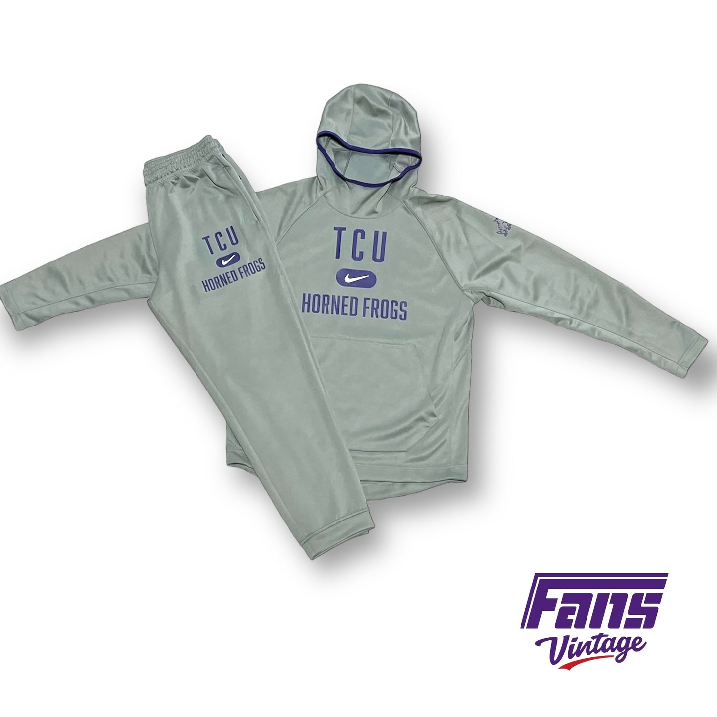 TCU Horned Frogs Nike Team Issued Travel Set - Hoodie and Sweatpants