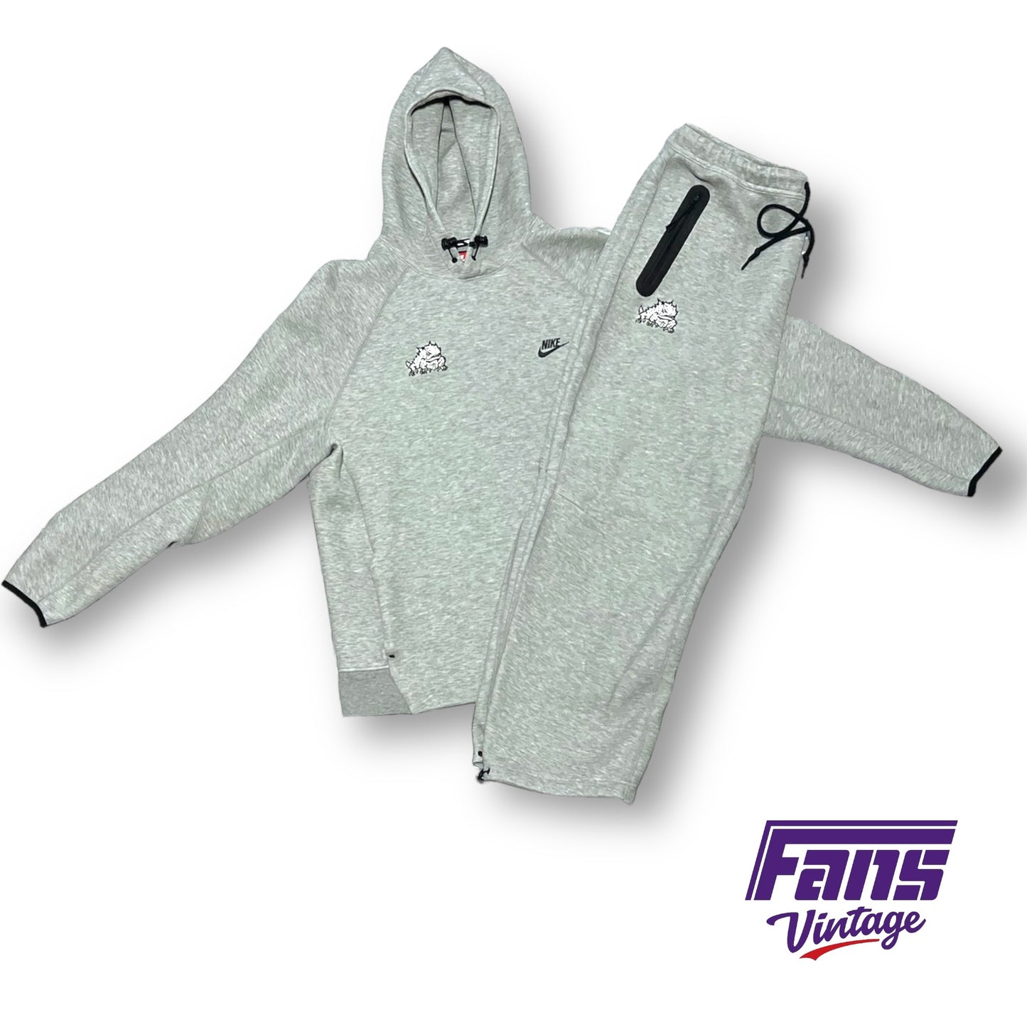 RARE TCU Basketball Team Exclusive Nike Sportswear Tech Fleece Premium Thick 'n Cozy Travel Set