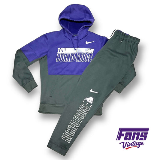 TCU Horned Frogs Team Issued Travel Set - Hoodie + Pants