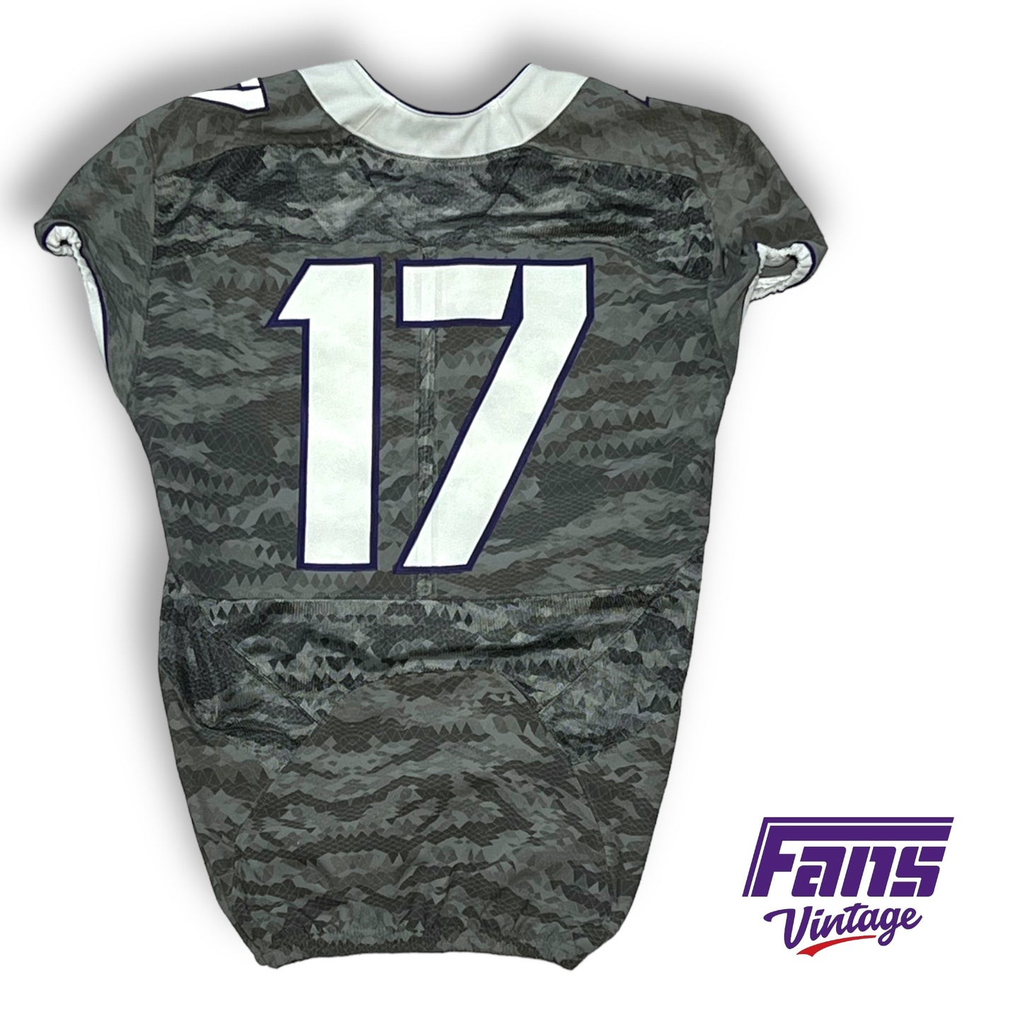 TCU Football Game Worn Give Em Hell Jersey #17