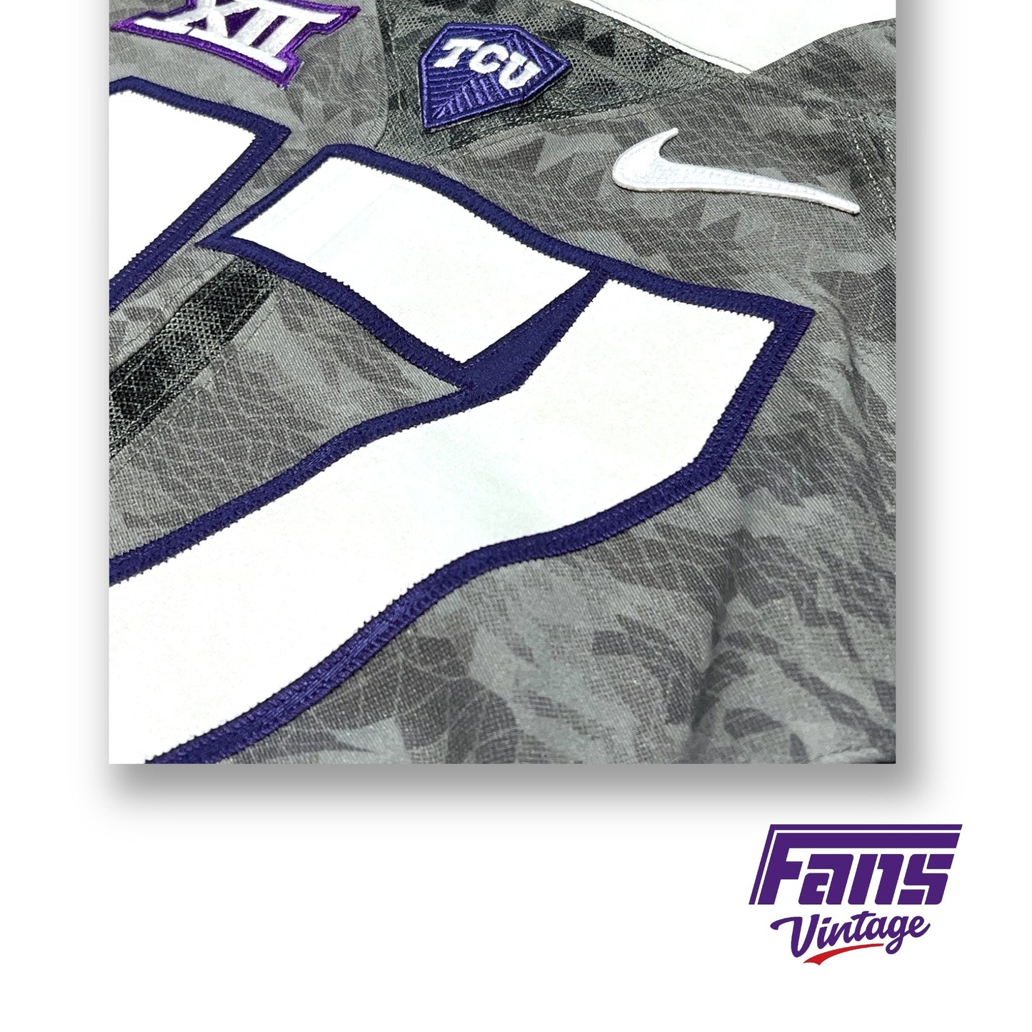 TCU Football Game Worn Give Em Hell Jersey #17