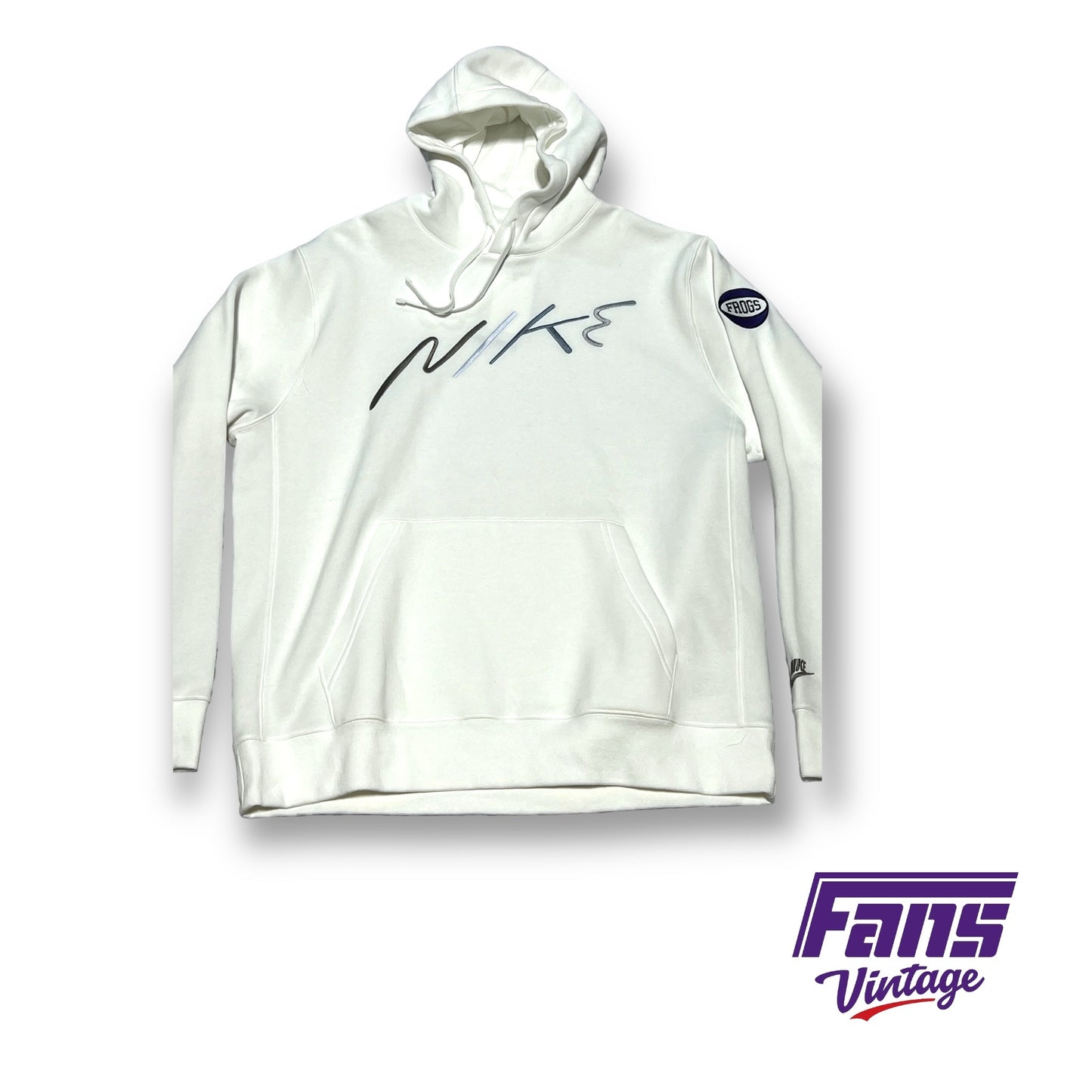 RARE! TCU Basketball Team Exclusive March Madness Nike Hoodie with Vintage Throwback Logo Sleeve Patch