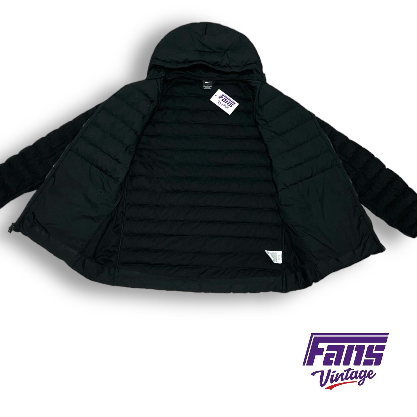 RARE! TCU Basketball Nike Team Issued Player Exclusive Hooded Authentic Goose Down Filled Puffer Jacket