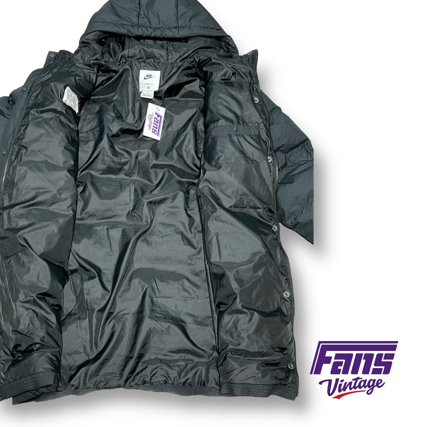 TCU Team Issued Player Exclusive Premium Nike Sportswear 3/4 Length Puffer Jacket - Brand New!