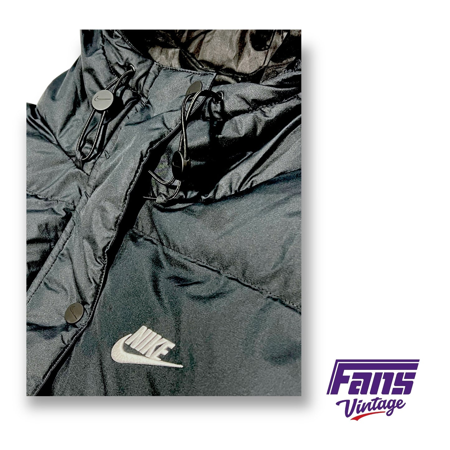 TCU Team Issued Player Exclusive Premium Nike Sportswear 3/4 Length Puffer Jacket - Brand New!