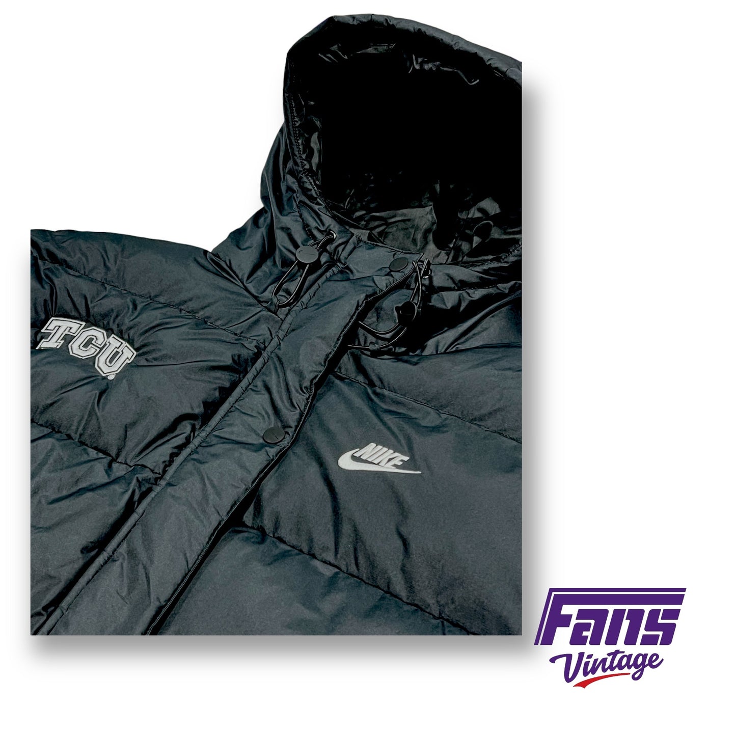 TCU Team Issued Player Exclusive Premium Nike Sportswear 3/4 Length Puffer Jacket - Brand New!