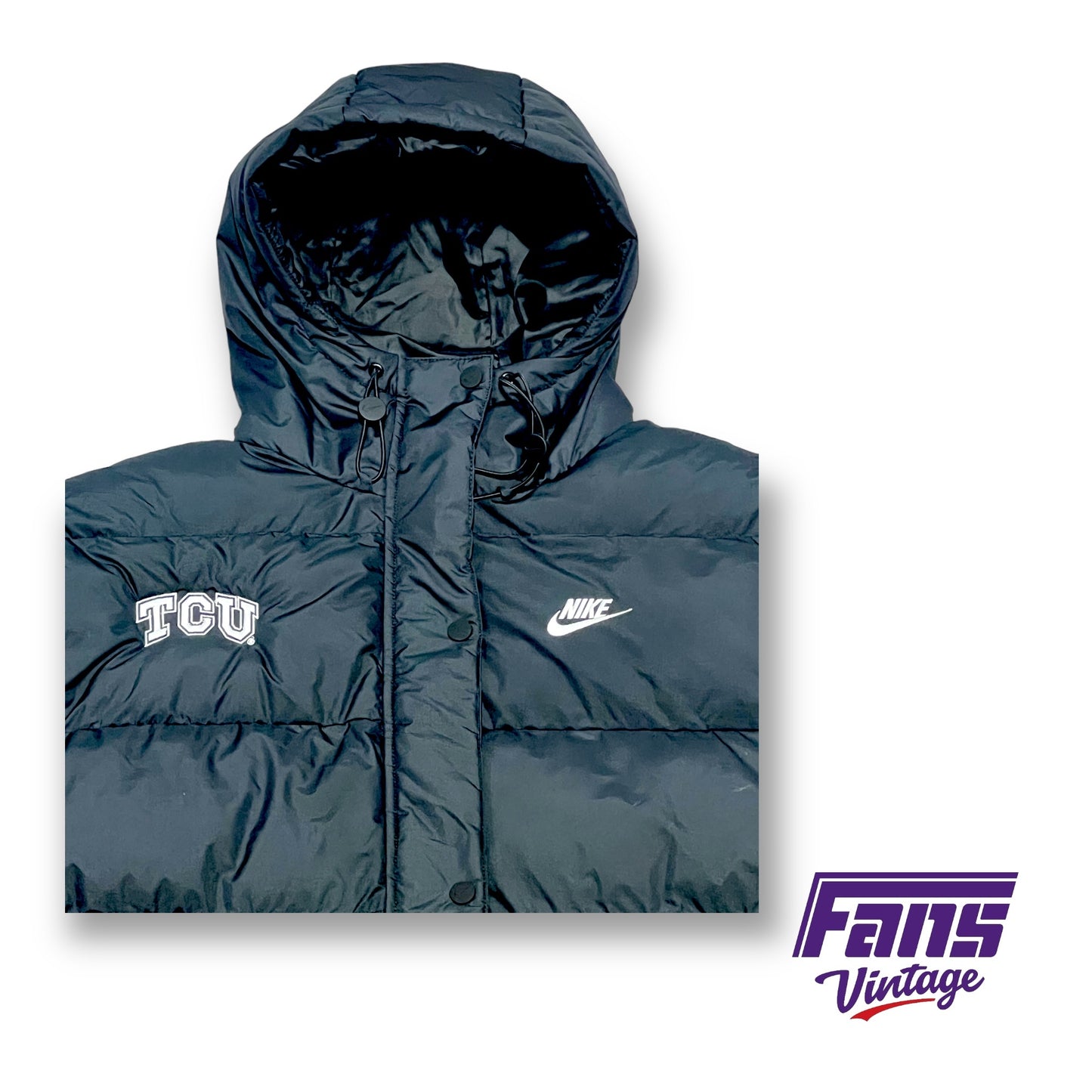 TCU Team Issued Player Exclusive Premium Nike Sportswear 3/4 Length Puffer Jacket - Brand New!