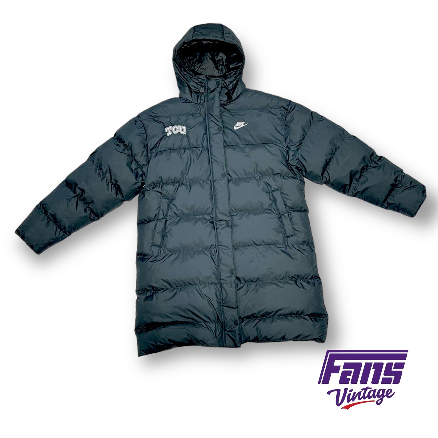 TCU Team Issued Player Exclusive Premium Nike Sportswear 3/4 Length Puffer Jacket - Brand New!