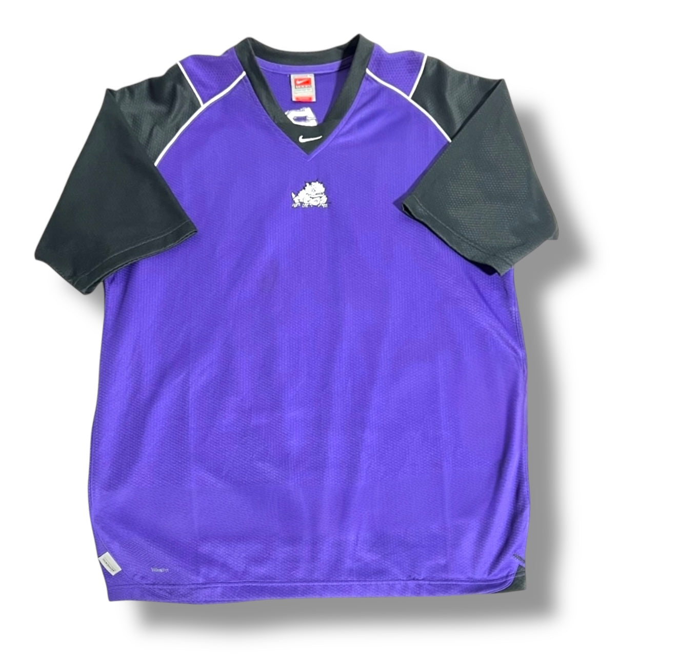 TCU Vintage Y2K Era Team Issued Custom Nike Warmup Jersey Shirt - Cool details!