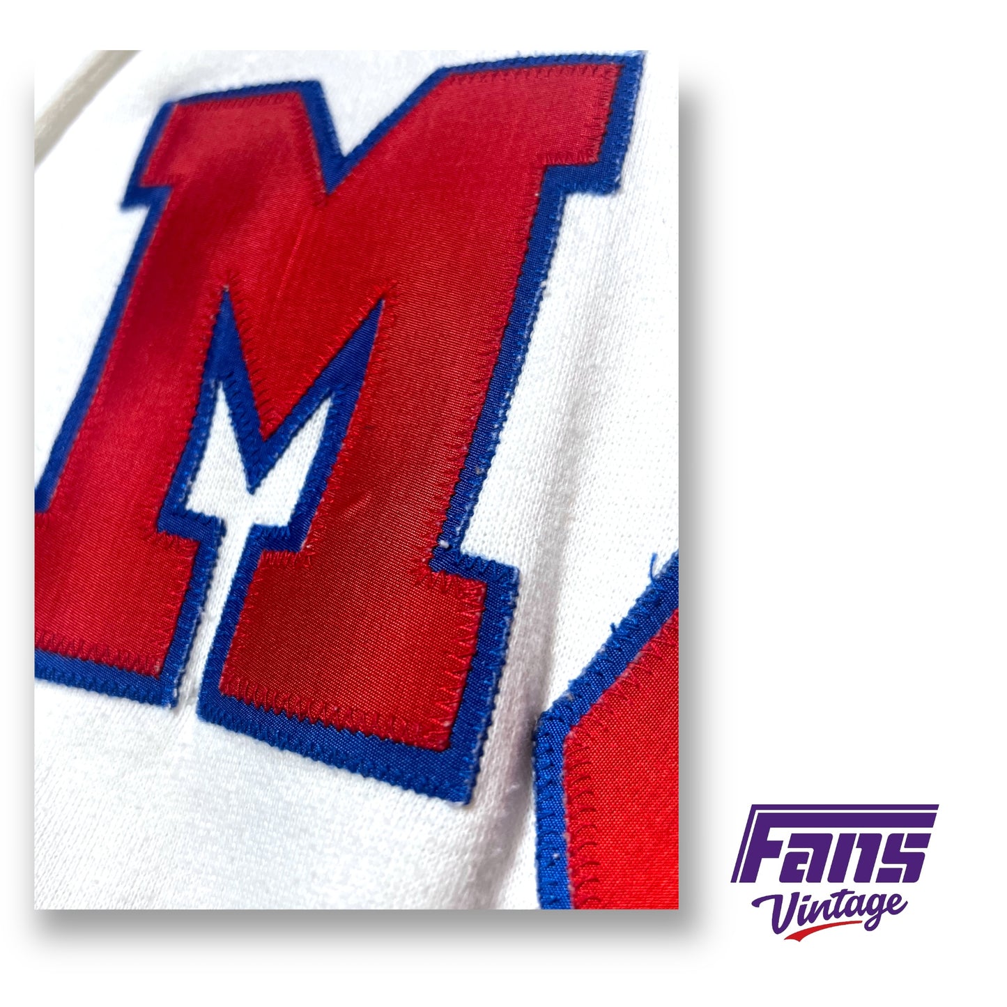 1980s Vintage SMU Hoodie with satin stitched lettering