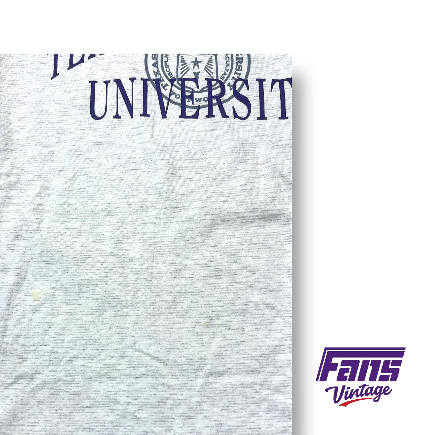 RARE! 90s Vintage TCU School Seal Logo T-Shirt