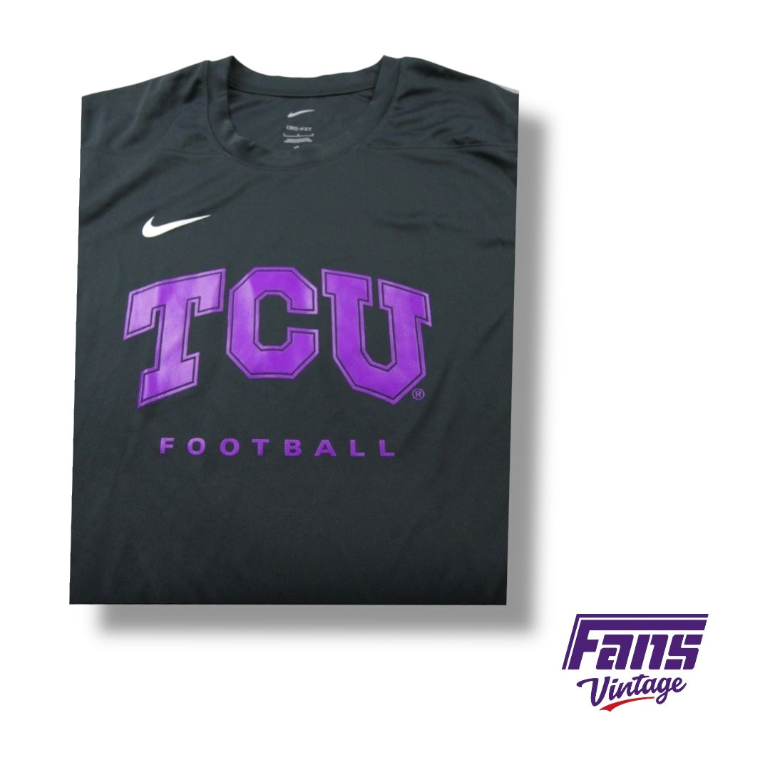 TCU Football Team Custom Football Player Issue Relaxed Fit UV UPF 40+ Nike Tee