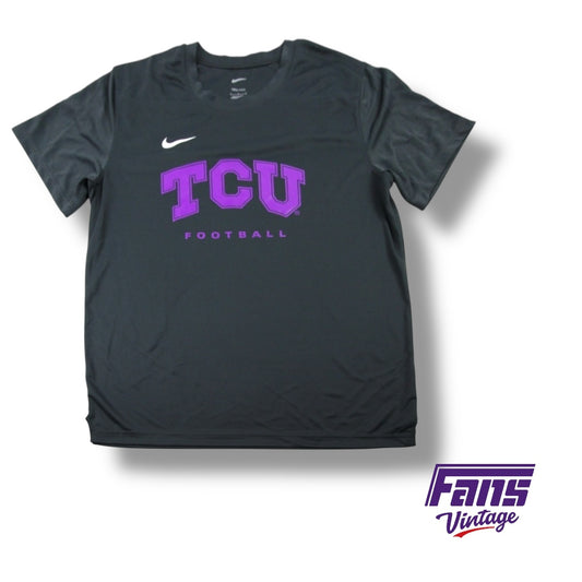 TCU Football Team Custom Football Player Issue Relaxed Fit UV UPF 40+ Nike Tee