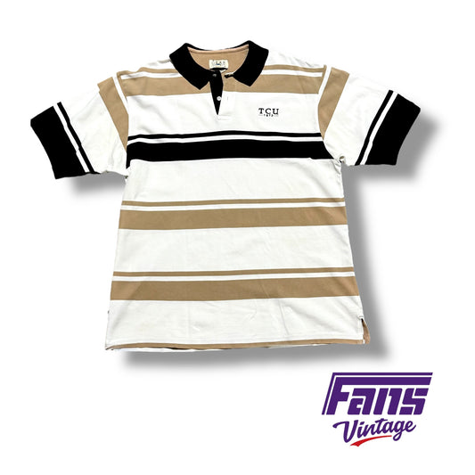 Sick TCU 90s Vintage Ruby Style Striped Polo in Unique Colorway