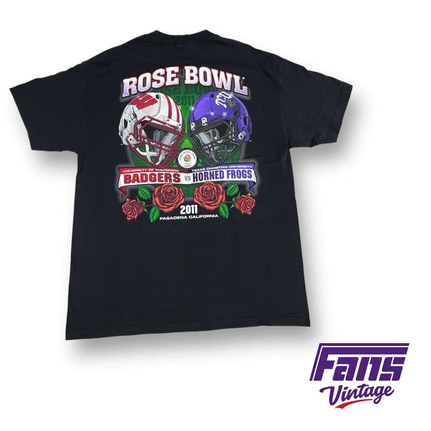 GRAIL TCU Vintage Rose Bowl 2011 Tee with Sick Double Sided Graphics!