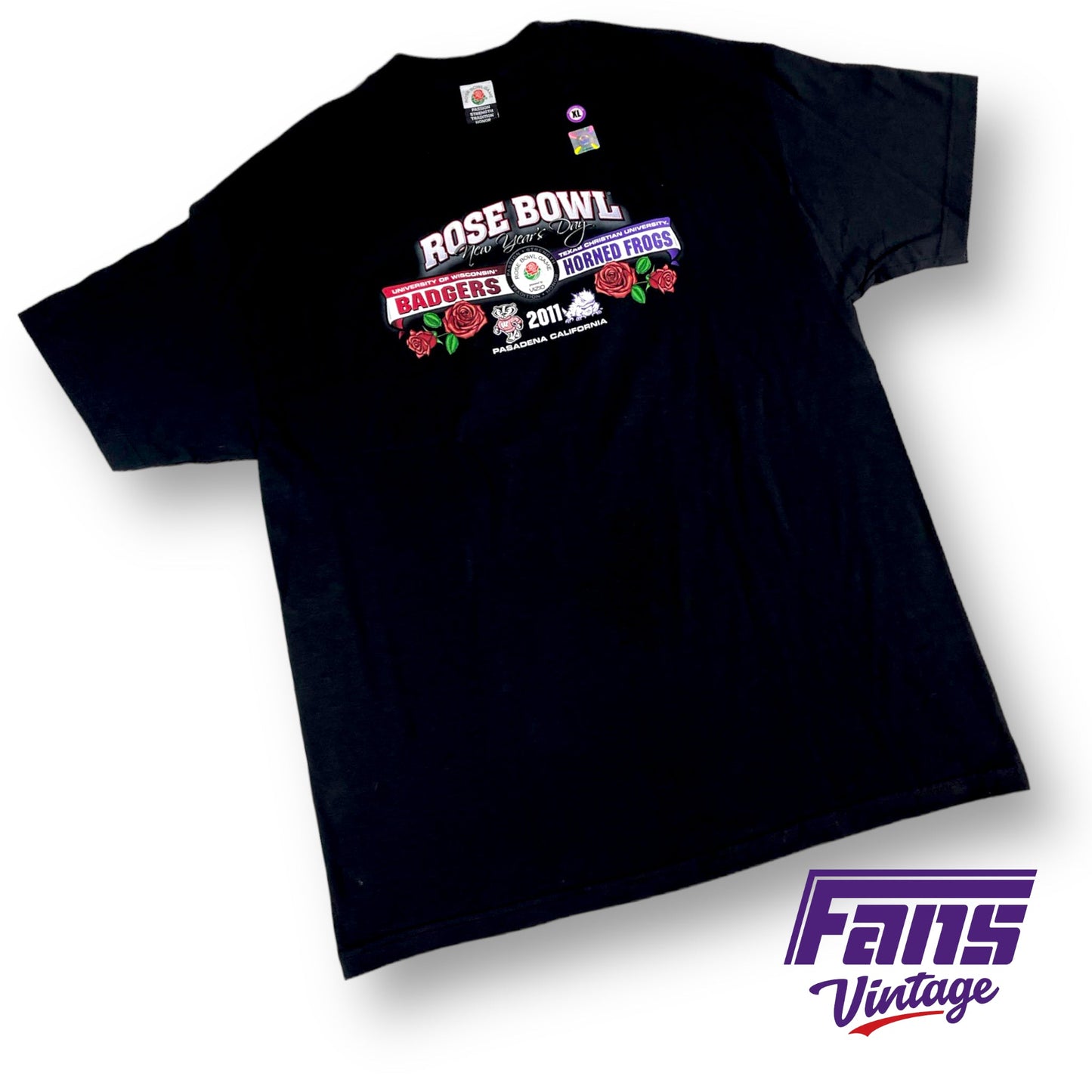 GRAIL TCU Vintage Rose Bowl 2011 Tee with Sick Double Sided Graphics!