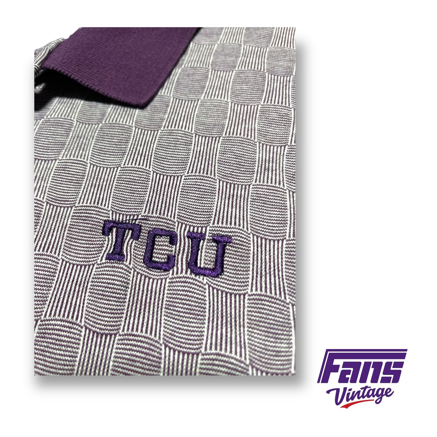 90s Vintage TCU Polo with rad pattern!