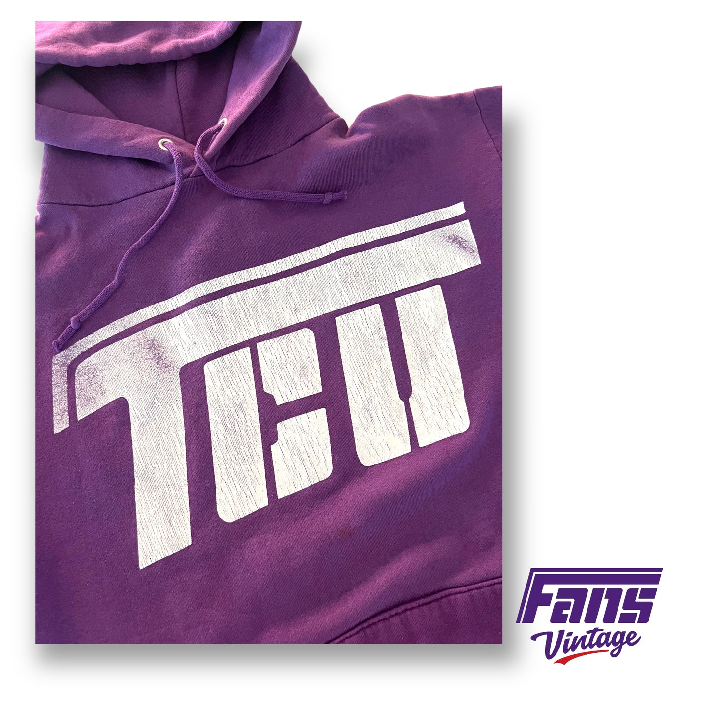 *GRAIL!* Ultra Rare Vintage TCU Flying T Hoodie with GIANT graphic!