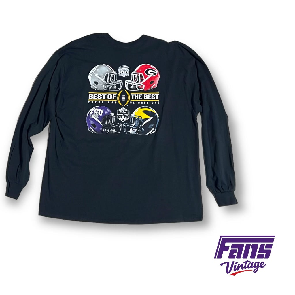 2023 College Football Playoff short and long sleeve tee - Cool graphic on back