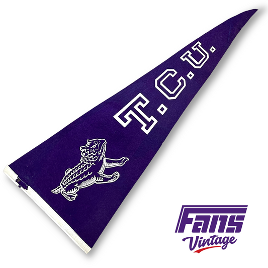 Vintage 1970s-80s TCU pennant