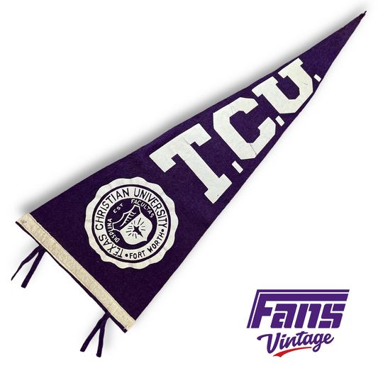 Vintage TCU pennant - 1940's School Seal