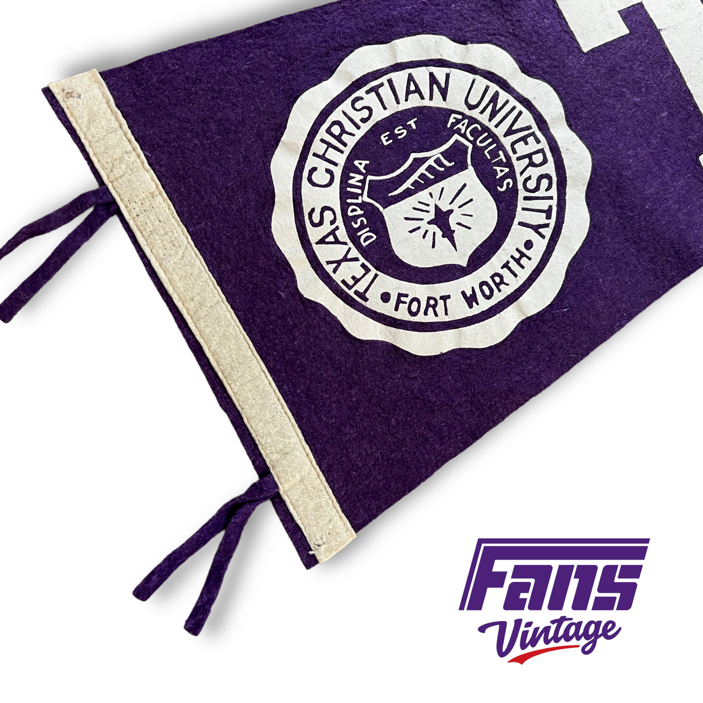 Vintage TCU pennant - 1940's School Seal